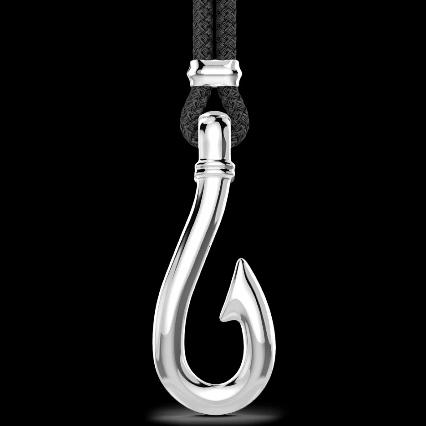 Zancan Gioielli Collana Zancan In Kevlar Con Pendente Ad Amo In Argento.> Collane