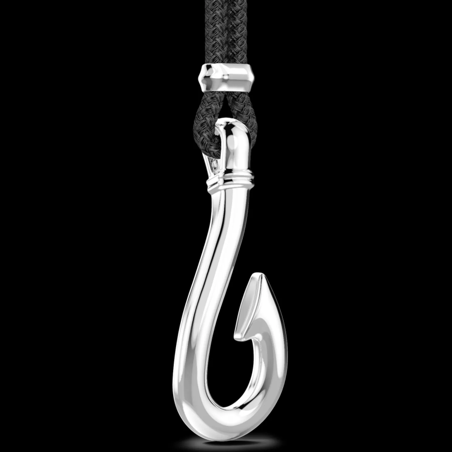 Zancan Gioielli Collana Zancan In Kevlar Con Pendente Ad Amo In Argento.> Collane