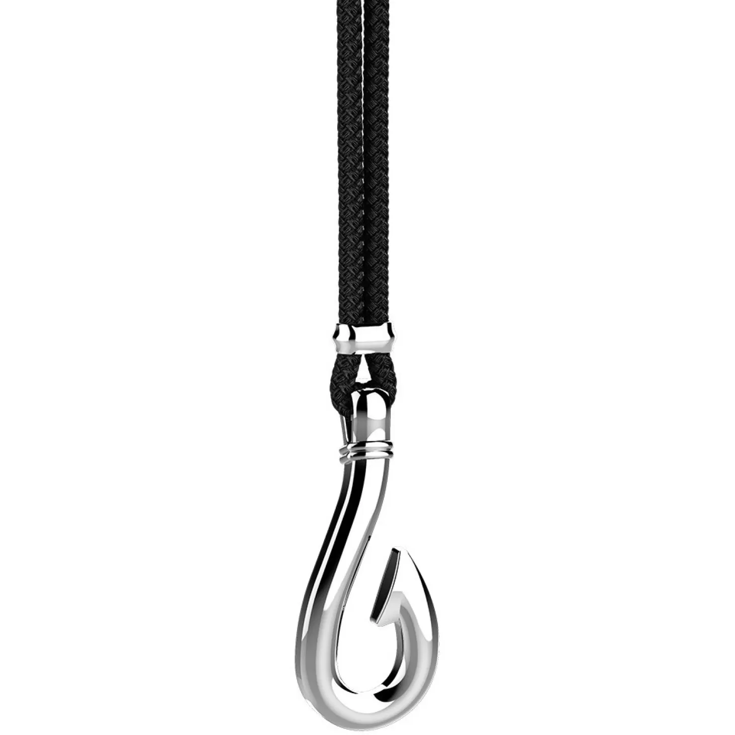 Zancan Gioielli Collana Zancan In Kevlar Con Pendente Ad Amo In Argento.> Collane