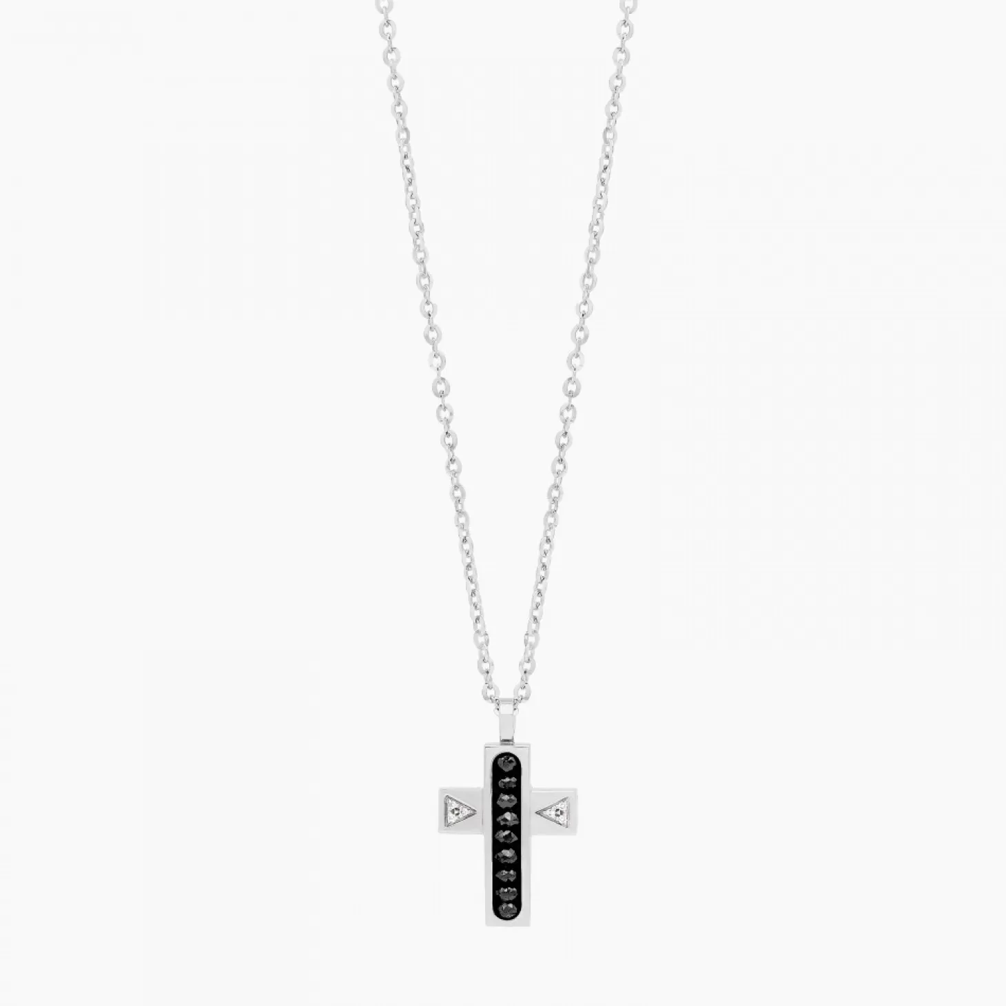 Zancan Gioielli Collanazancan In Oro Bianco Con Croce E Diamanti .> Collane