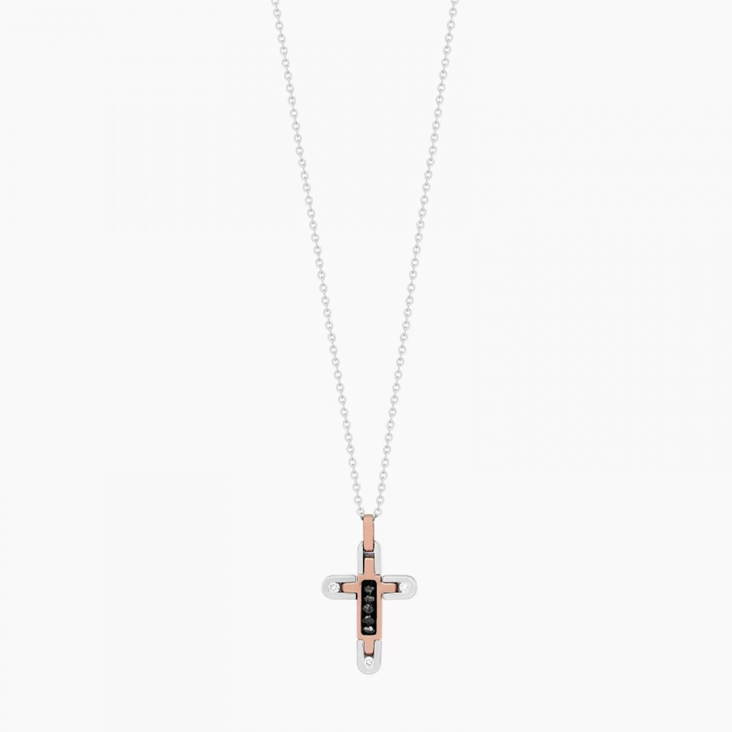 Zancan Gioielli Collanazancan In Oro Bianco Con Croce E Diamanti .> Collane