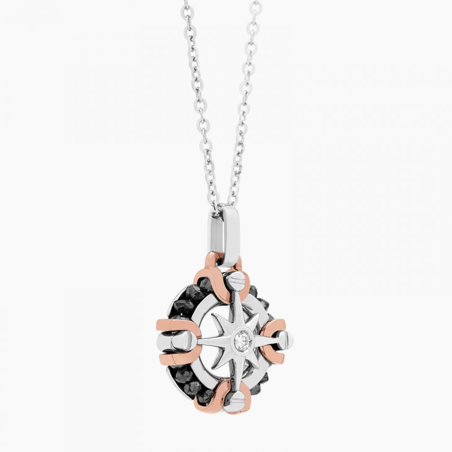 Zancan Gioielli Collanazancan In Oro Bianco Con Iconica Rosa Dei Venti .> Collane