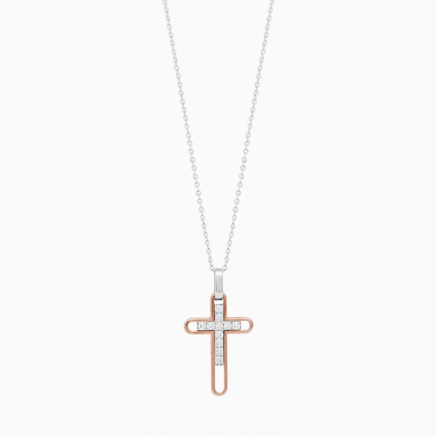 Zancan Gioielli Collanazancan In Oro Con Croce E Diamanti.> Collane