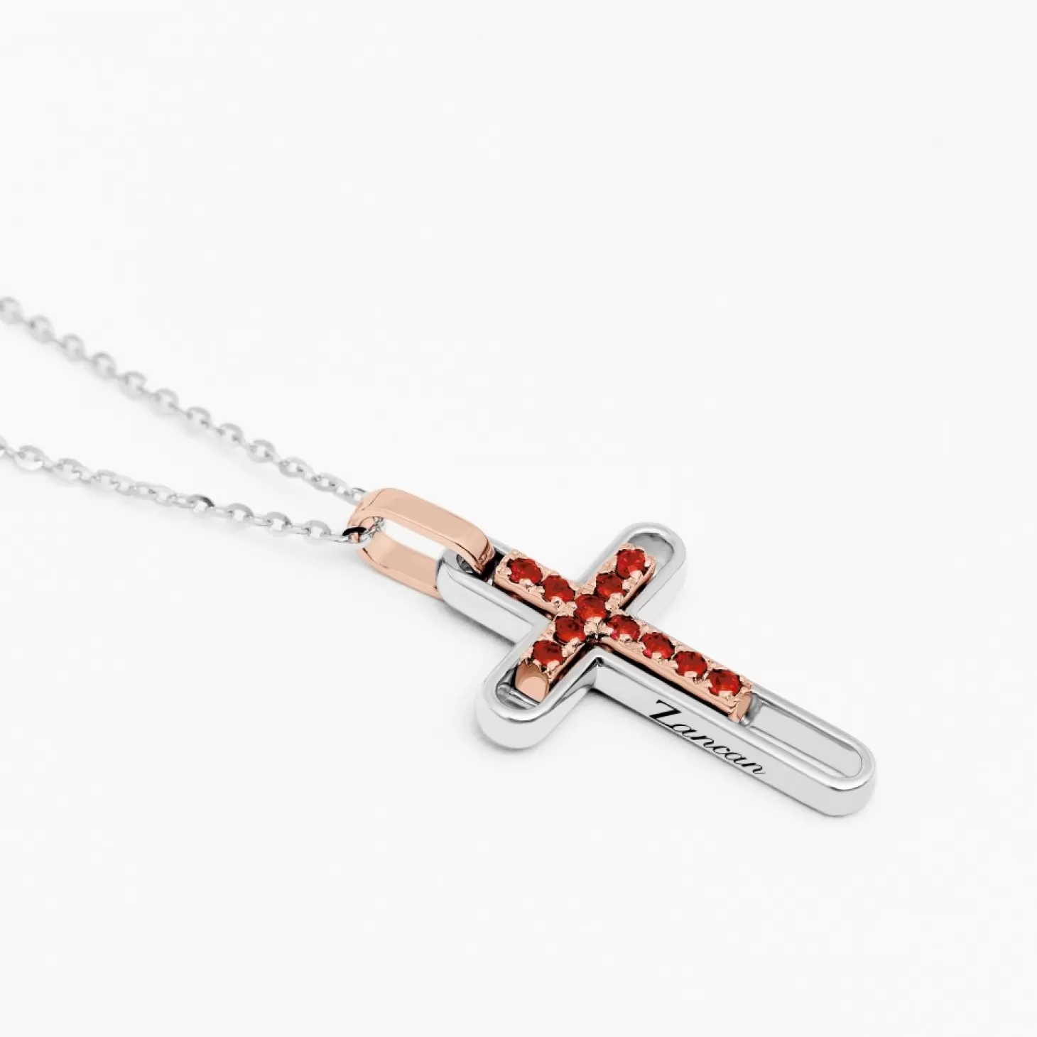 Zancan Gioielli Collanazancan In Oro Con Croce E Rubini.> Collane