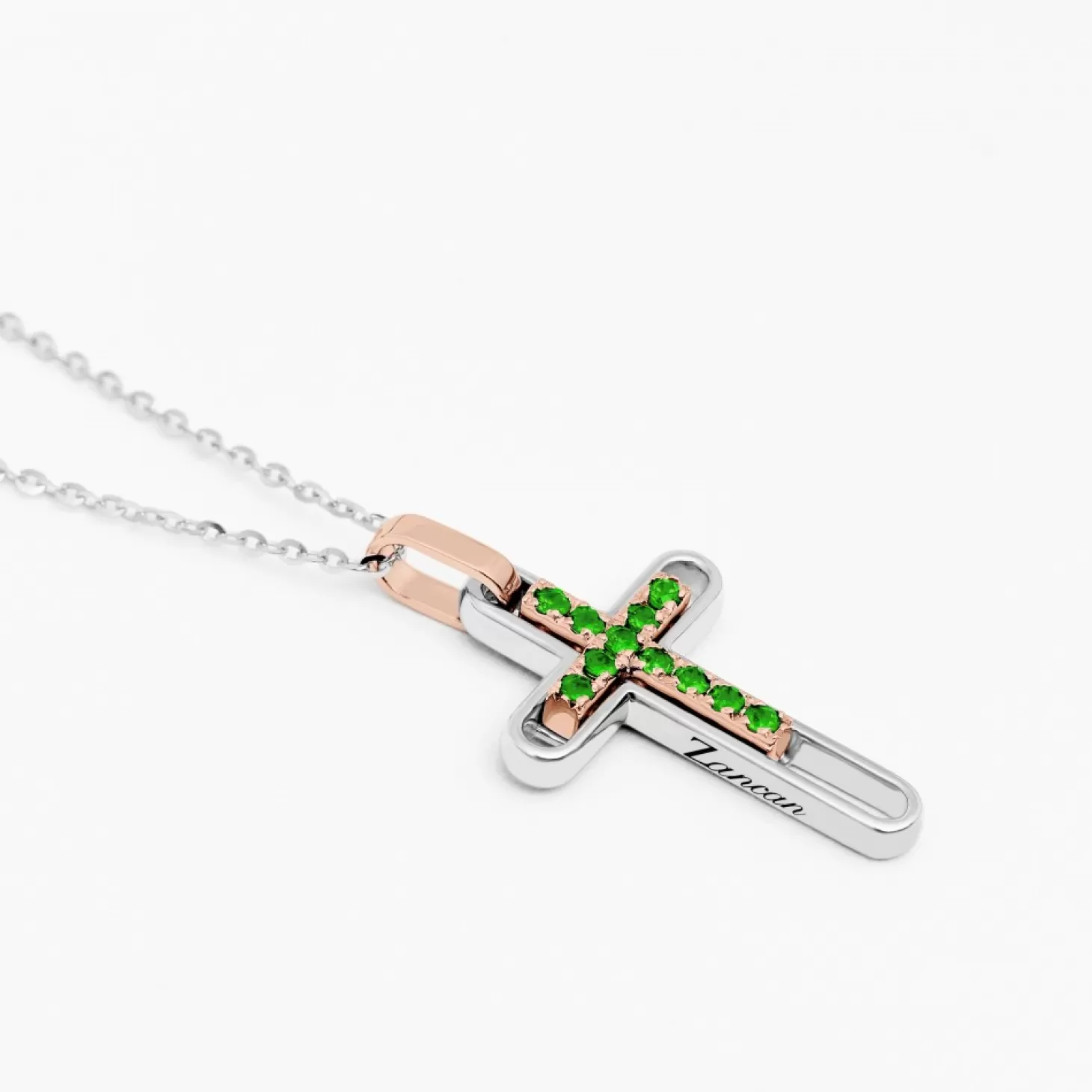 Zancan Gioielli Collanazancan In Oro Con Croce E Smeraldi.> Collane