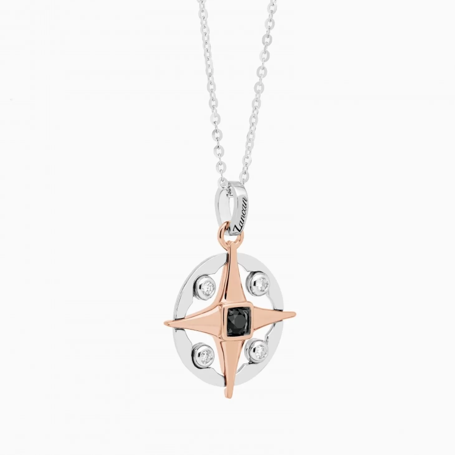 Zancan Gioielli Collanazancan In Oro Con Pendente Rosa Dei Venti E Diamanti.> Collane