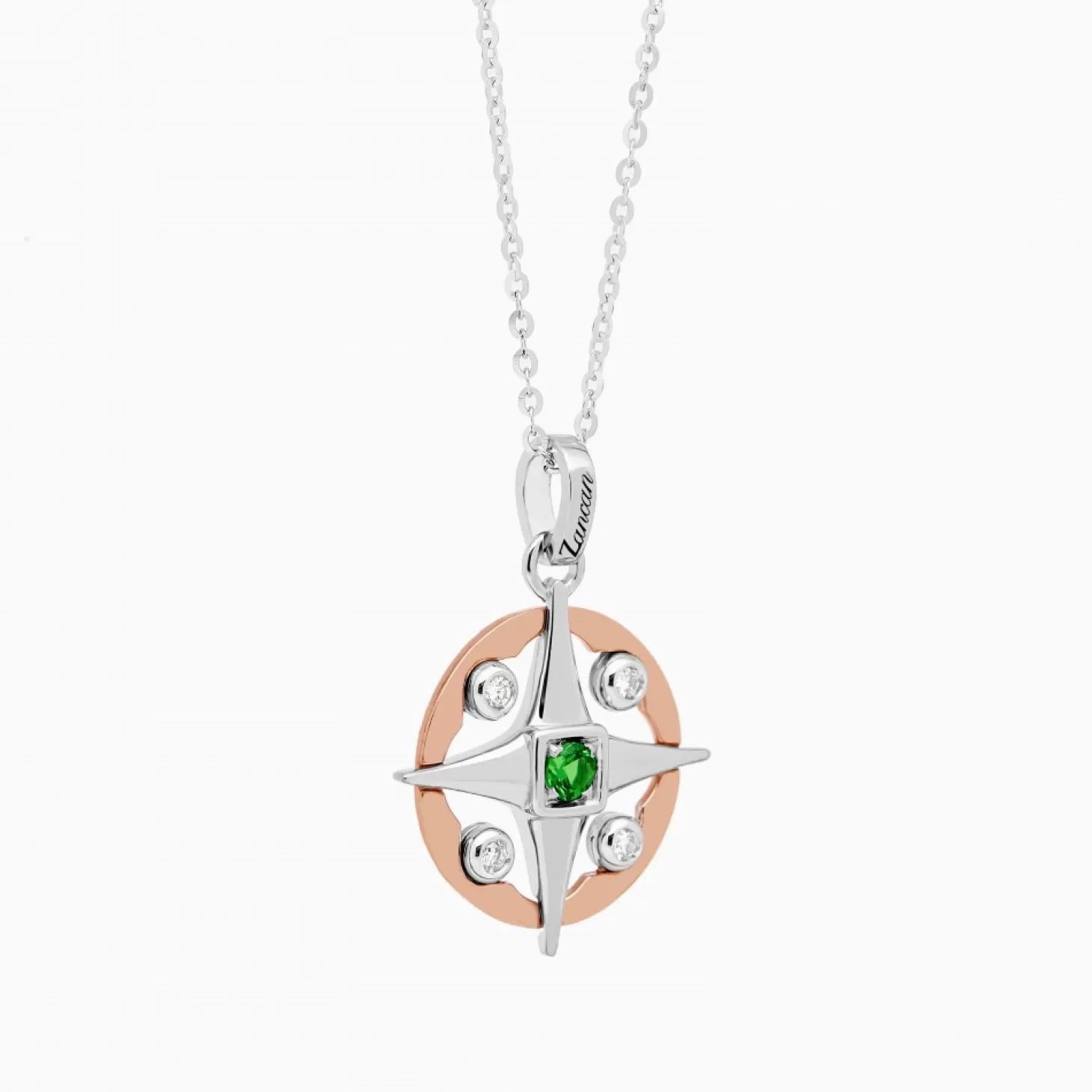 Zancan Gioielli Collanazancan In Oro Con Pendente Rosa Dei Venti E Diamanti.> Collane