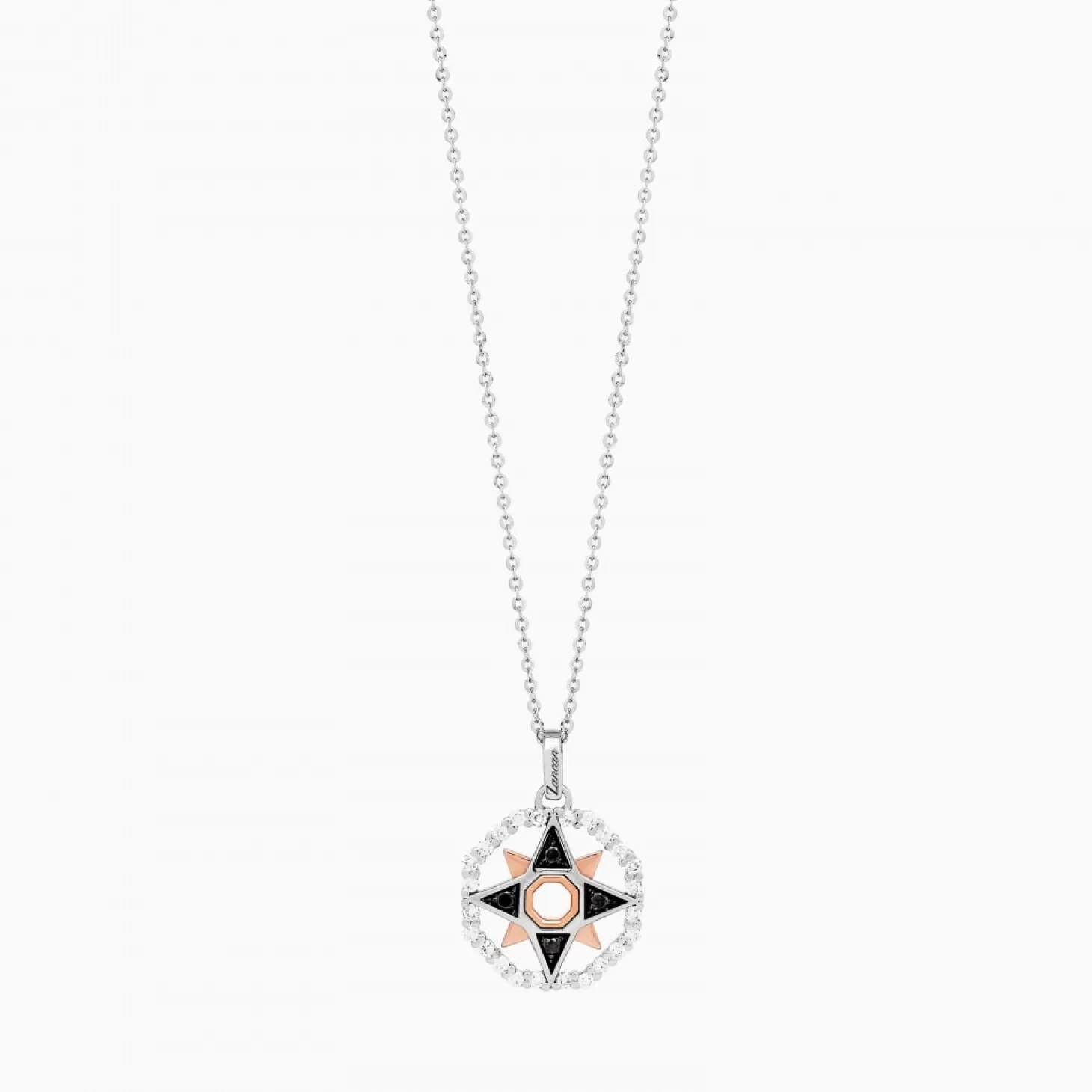 Zancan Gioielli Collanazancan In Oro Con Pendente Rosa Dei Venti E Diamanti.> Collane