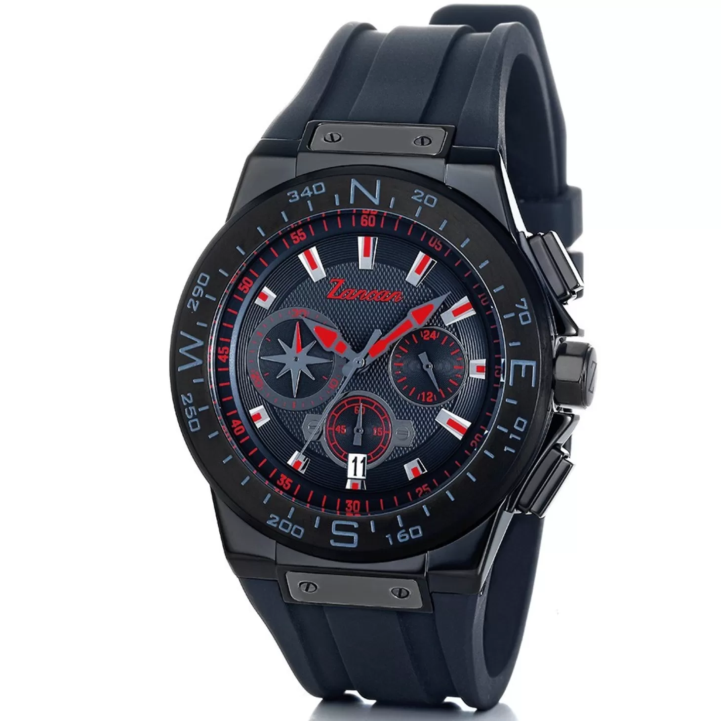 Zancan Gioielli Cronografo Zancan In Acciaio Con Datario E Cinturino In Silicone.> Orologi