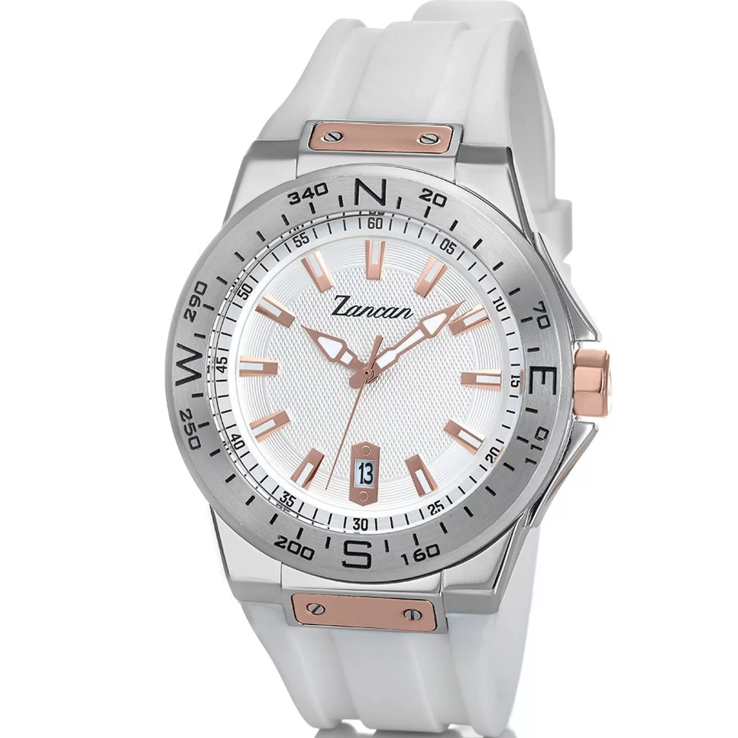Zancan Gioielli Orologio Solo Tempo Zancan In Acciaio Con Datario E Cinturino In Silicone.> Orologi